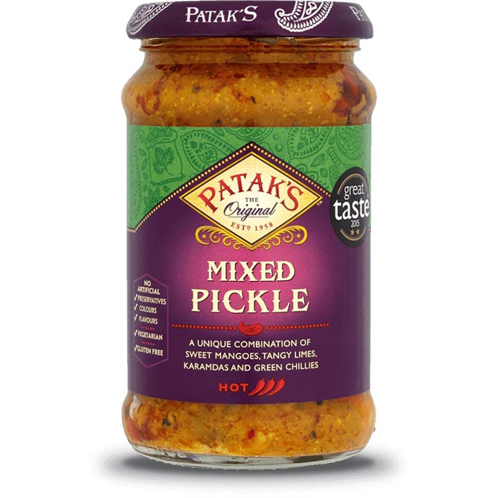 Pataks Mixed Pickle (Hot) 283g I Buy Online - Asian Dukan