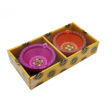 Diwali 2 Pack Decorated Diyas