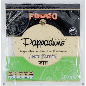 Fudco Jeera (Cumin) Pappadums 200g