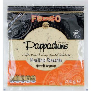 Fudco Punjabi Masala Pappadums 200g 