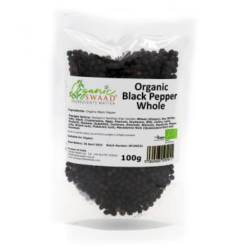 Organic Swaad Black Pepper Whole 100g