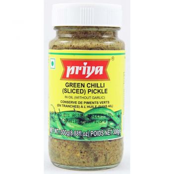 Priya Green Chilli (Sliced) Pickle 300g