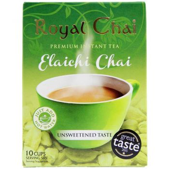 Royal Chai Instant Elachi Chai Unsweetened 10 Sachets