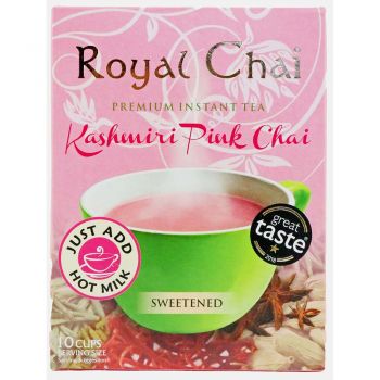 Royal Chai Kashmiri Pink Chai Sweetened 10 Cups 