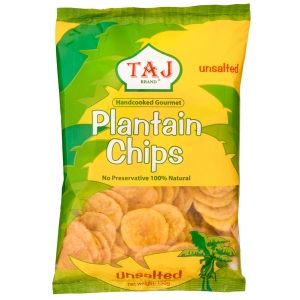 Taj Plantain Chips Unsalted 150g