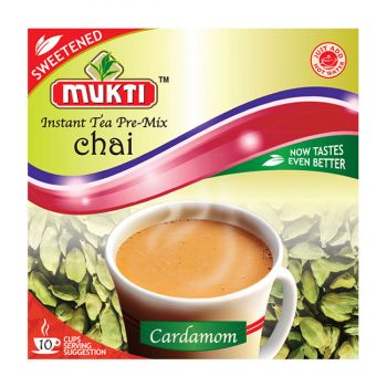 Mukti Instant Tea Pre-Mix Chai Cardamom Sweetened 10 Sachets