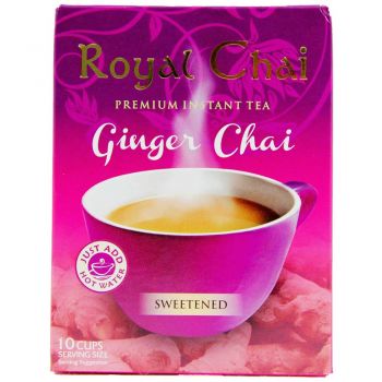 Royal Chai Instant Ginger Tea Sweetened 10 Sachets 