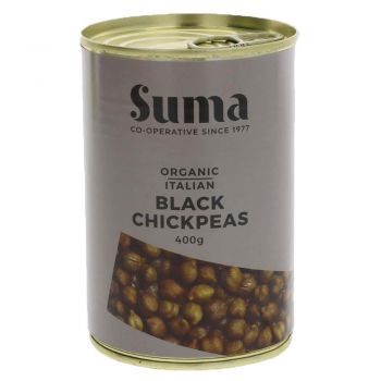 Suma Organic Italian Black Chickpeas 400g