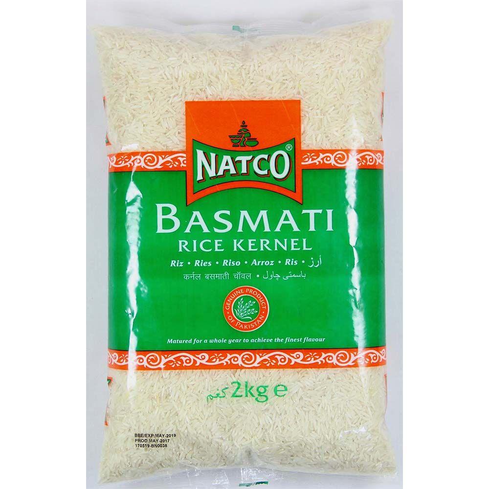 Natco Basmati Rice Kernal 2kg - Asian Dukan