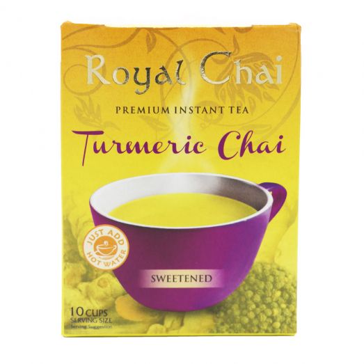 Royal Chai Turmeric Chai Tea Sweetened 10 Cups Asian Dukan